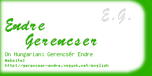 endre gerencser business card